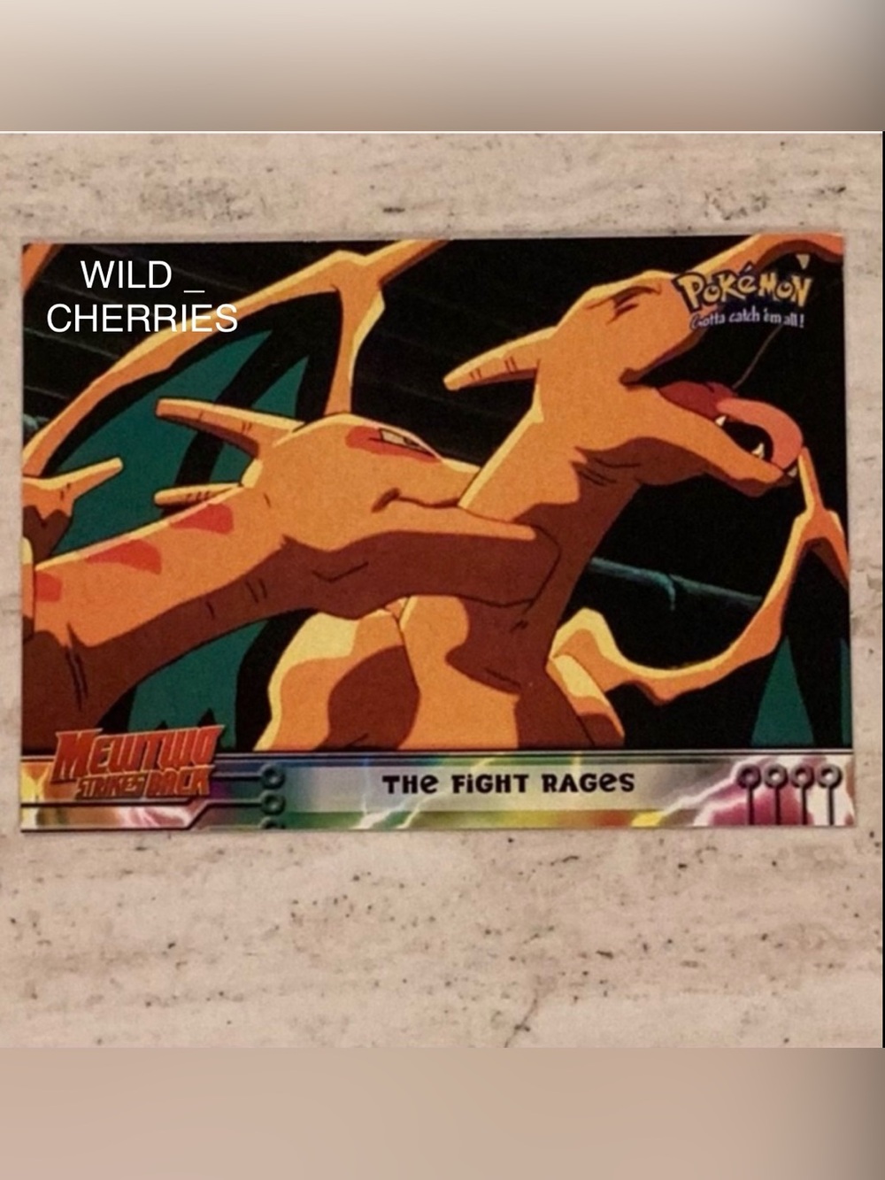 Charizard Topps 1999 Pokemon First Movie Edition 35 The Fight Rages #35 Card